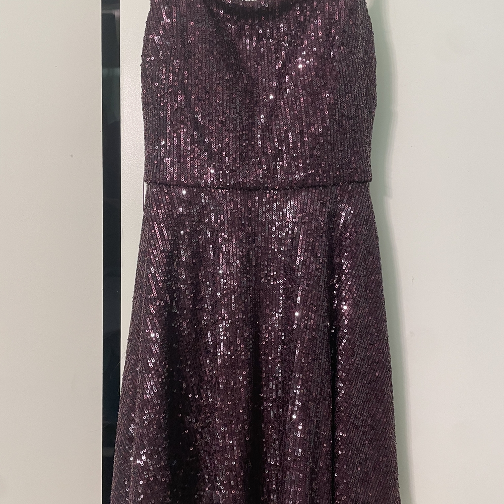 Glamorous Purple Sequin Prom Dress